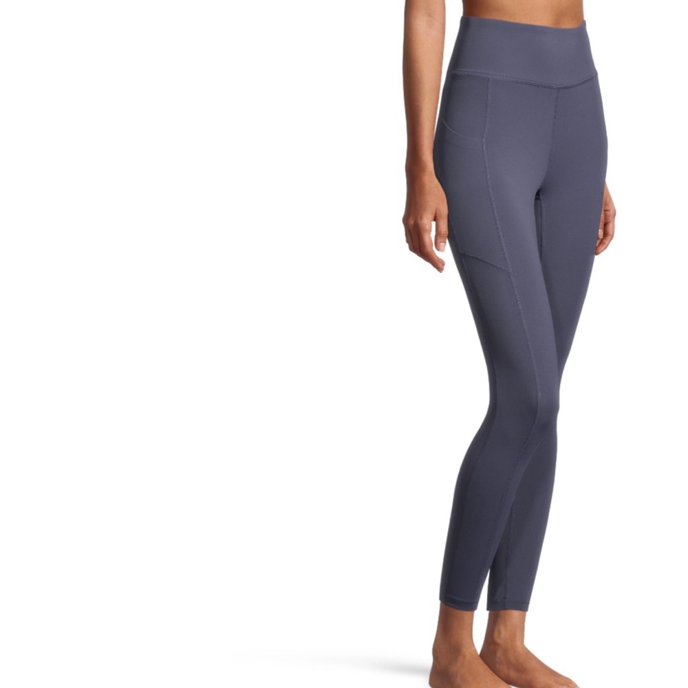 Shambhala Gray High Rise Live-in Comfort Legging with Side Pocket - 7/8 Length